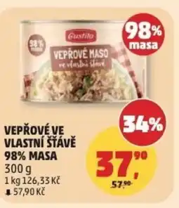 Penny Market Vepřové ve vlastní šťávě 98% masa nabídka