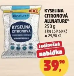 Penny Market Kyselina citronova Allnature nabídka