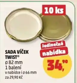 Penny Market Sada víček twist nabídka