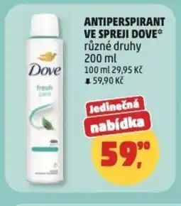 Penny Market Antiperspirant ve spreji Dove nabídka