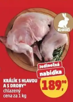 Penny Market Králík s hlavou a s droby nabídka