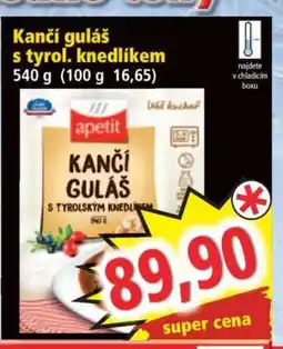 Norma Kančí guláš s tyrol. knedlíkem nabídka