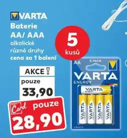 Kaufland VARTA Baterie AA/ AAA nabídka