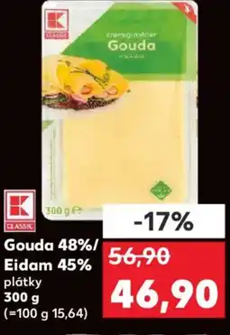 Kaufland Gouda 48%/ Eidam 45% nabídka