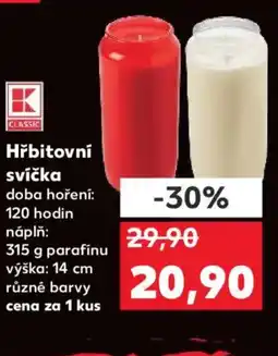 Kaufland Hřbitovní svíčka nabídka