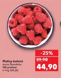 Kaufland Maliny balené nabídka