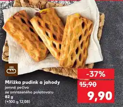 Kaufland Mřížka pudink a jahody nabídka