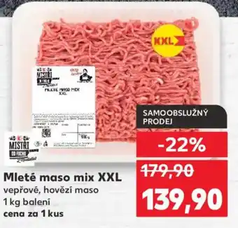Kaufland Mleté maso mix XXL nabídka