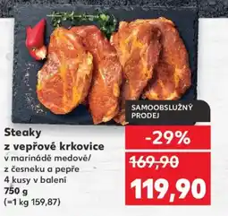 Kaufland Steaky z vepřové krkovice nabídka