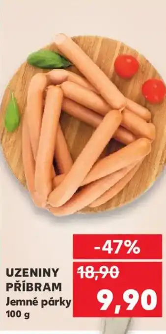 Kaufland UZENINY PŘÍBRAM Jemné párky nabídka