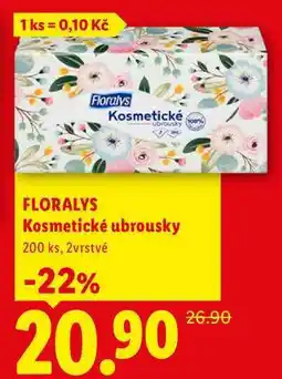 Lidl FLORALYS Kosmetické ubrousky, 200 ks nabídka