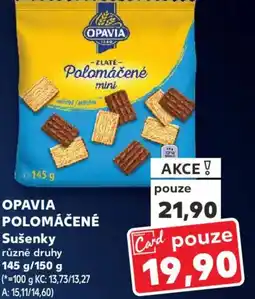 Kaufland OPAVIA POLOMÁČENÉ Sušenky nabídka