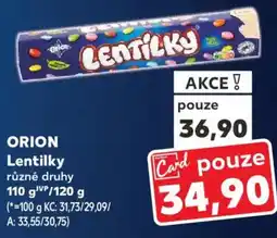 Kaufland ORION Lentilky nabídka