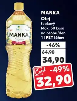 Kaufland MANKA Olej řepkový nabídka