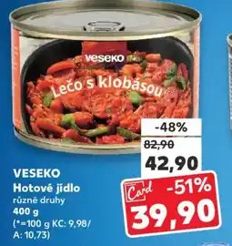 Kaufland VESEKO Hotové jídlo nabídka