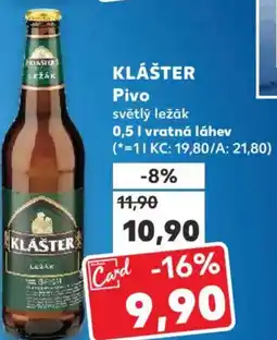 Kaufland KLÁŠTER Pivo nabídka