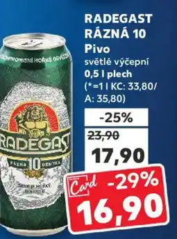 Kaufland RADEGAST RÁZNÁ 10 Pivo nabídka