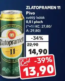 Kaufland ZLATOPRAMEN 11 Pivo nabídka