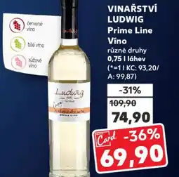 Kaufland VINAŘSTVÍ LUDWIG Prime Line Víno nabídka