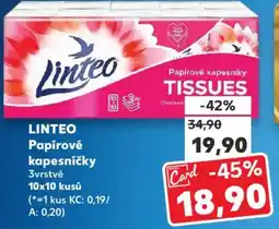 Kaufland LINTEO Papírové kapesničky nabídka