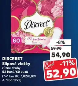 Kaufland DISCREET Slipové vložky nabídka