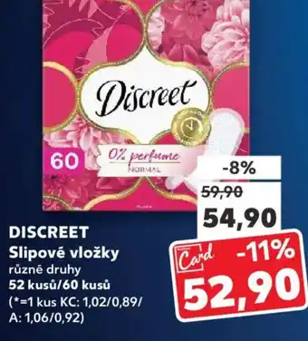 Kaufland DISCREET Slipové vložky nabídka