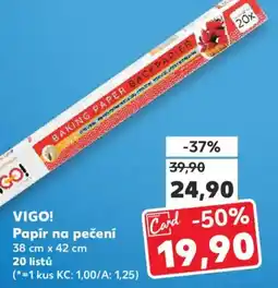 Kaufland VIGO! Papír na pečení nabídka