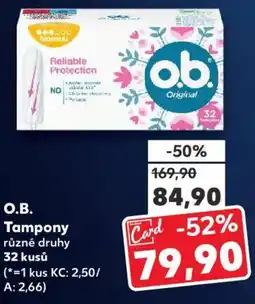 Kaufland O.B. Tampony nabídka
