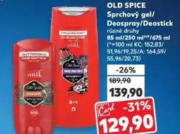 Kaufland OLD SPICE Sprchový gel/ Deospray/Deostick nabídka