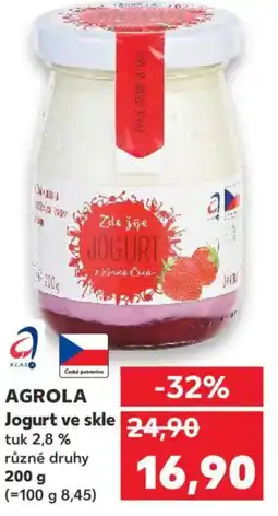 Kaufland AGROLA Jogurt ve skle nabídka