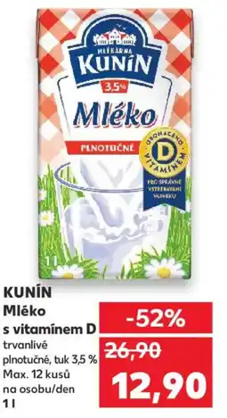 Kaufland KUNIN Mléko s vitaminem D nabídka