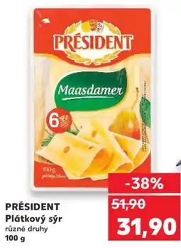 Kaufland PRÉSIDENT Plátkový sýr nabídka