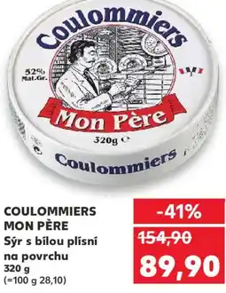 Kaufland COULOMMIERS MON PÈRE Sýr s bílou plísní na povrchu nabídka