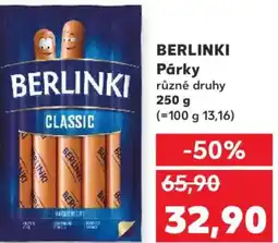 Kaufland BERLINKI Párky nabídka
