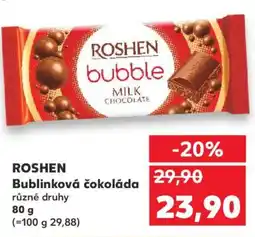 Kaufland ROSHEN Bublinková čokoláda nabídka