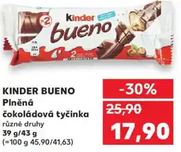 Kaufland KINDER BUENO Plněná čokoládová tyčinka nabídka