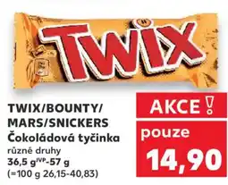 Kaufland TWIX/BOUNTY/ MARS/SNICKERS Čokoládová tyčinka nabídka