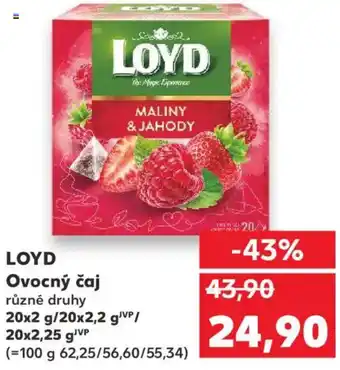 Kaufland LOYD Ovocný čaj nabídka