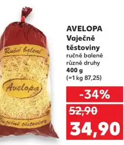 Kaufland AVELOPA Vaječné těstoviny nabídka