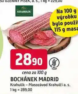 Trefa BOCHÁNEK MADRID nabídka