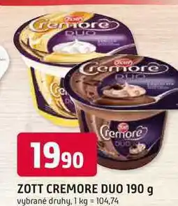 Trefa ZOTT CREMORE DUO 190 g vybrané druhy nabídka