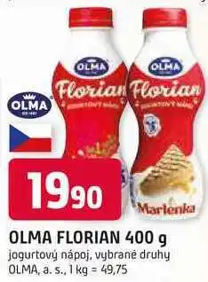 Trefa OLMA FLORIAN 400 g jogurtový nápoj, vybrané druhy nabídka