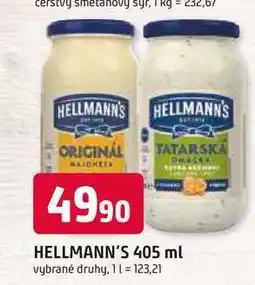 Trefa Hellmann's tatarská omáčka, majonéza 405ml, vybrané druhy nabídka