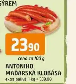 Trefa MAĎARSKÁ KLOBÁSA extra pálivá nabídka