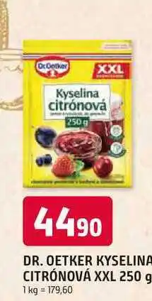 Trefa DR. OETKER KYSELINA CITRÓNOVÁ XXL nabídka