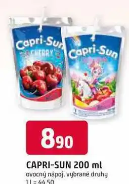 Trefa CAPRI-SUN 200 ml ovocný nápoj, vybrané druhy nabídka