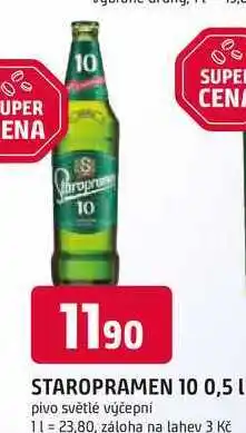 Trefa STAROPRAMEN 10 0,5 L pivo světlé výčepní nabídka