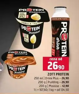 Terno ZOTT PROTEIN 250 ml Drink Plus 200 g Pudding nabídka