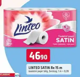 Trefa LINTEO SATIN 8x 15 m toaletní papír bílý, 3vrstvý nabídka