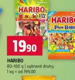 Terno HARIBO 80-100 g vybrané druhy nabídka